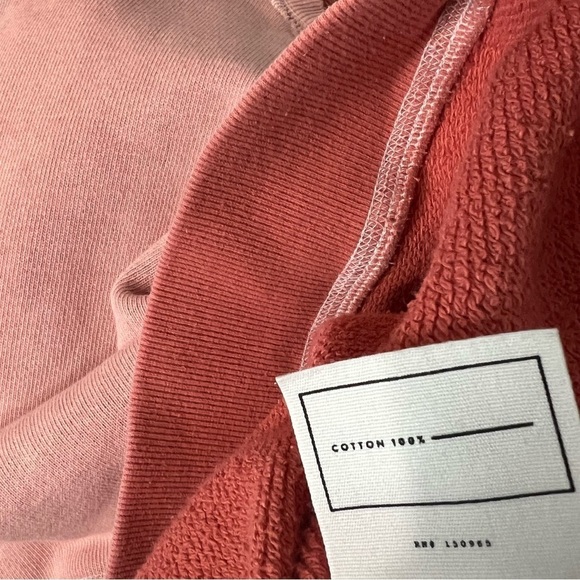 AYR Women's Sweatshirt Pink XS Cropped Crew Neck Knit Long Sleeve Relaxed Fit - Picture 9 of 9